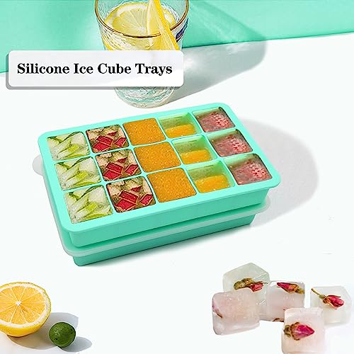2 Pack de Moldes de Silicona para Cubos de Hielo miniatura 3