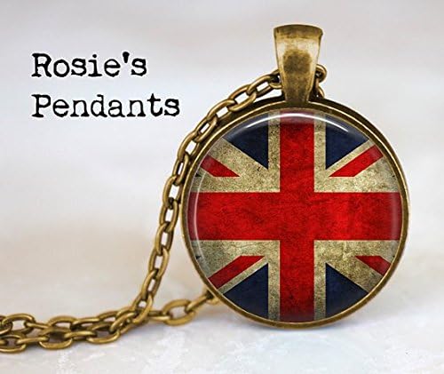 stap Union Jack British Flag - Pendant Necklace - Union Jack Jewellery - UK Flag Necklace - Great Britain Flag Pendant - Union Jack Pendant