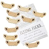 Flying Fuck to Give— Bag of Fucks Wooden Fucks, |My Last Fuck When you Run Out of Fucks to Give|, Don't Give a Fuck, Big or Small Bag of Fucks, Wooden Words Gag Prank Gifts White Elephant Gift