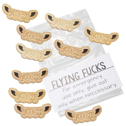 Flying Fuck to Give— Bag of Fucks Wooden Fucks, |My Last Fuck When you Run Out of Fucks to Give|, Don't Give a Fuck, Big or Small Bag of Fucks, Wooden Words Gag Prank Gifts White Elephant Gift