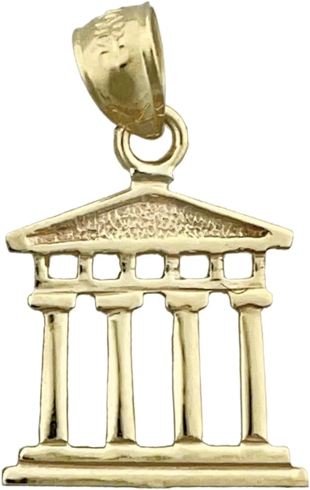 14K Gold Greek Parthenon Charm
