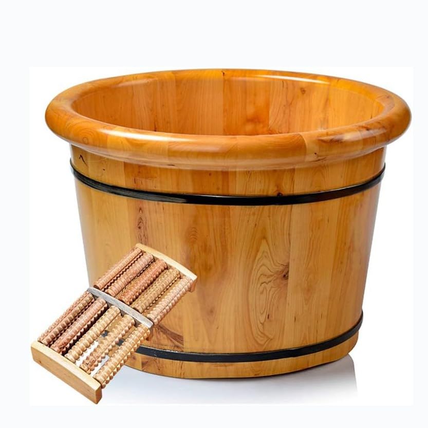 Cubeta de madera para baño de pies y spa