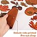 Ivenf Thanksgiving Decorations Window Clings Decor, Extra Large Autumn Fall Leaves Turkey Pumpkin Decor Indoor for Kids School Home Office Classroom Harvest Party Gifts, Double-Side Printed, 6 Sheets