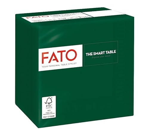 Tovaglioli Fato 2 Veli 24X24 Verde Foresta X 100 Pezzi