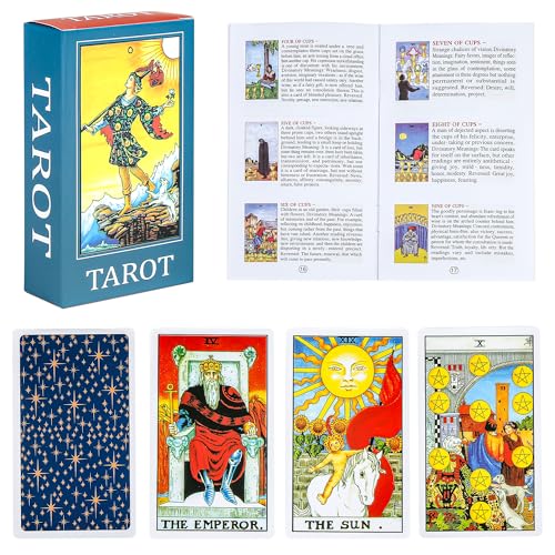 SirShop Tarot Cards with Guide Book?Classic Original 78 Blue...