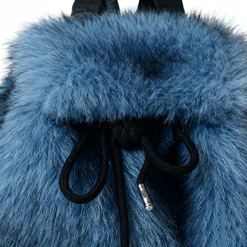 Mochila de pelo falso cómoda con correa ajustable para evitar fatiga 7