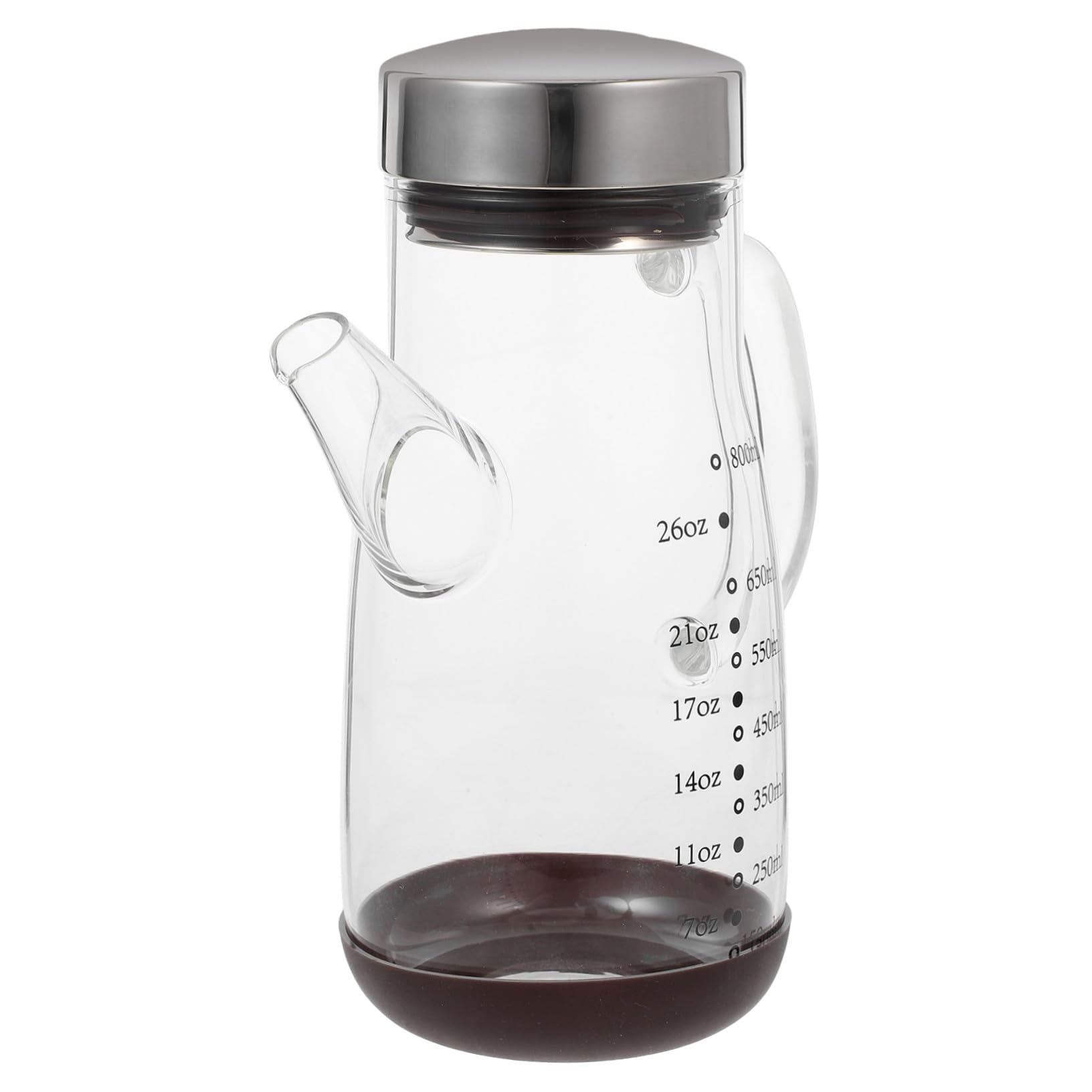 Alipis Aceitera de Vidrio Transparente Gran Capacidad Botella Dispensadora de Aceite para Cocina para Almacenar Aceite Vinagre o Otras Salsas la Mesa Cocina