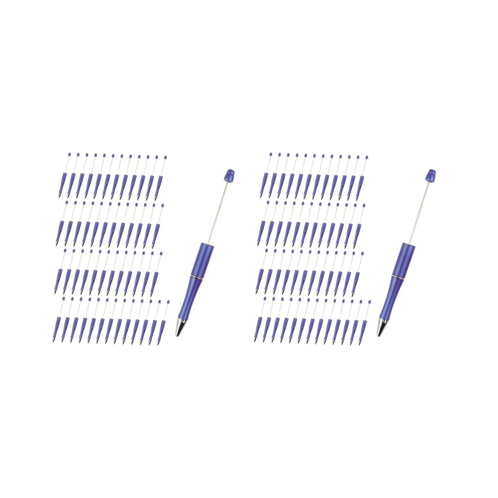 2 set di 50 penne a sfera per ufficio, scuola, blu, 147 x 11,5 mm
