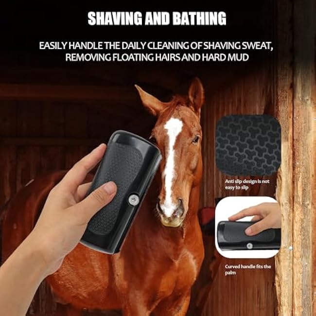 MAXIMILIAN Deshedding Brush for Dogs Cats Horses Undercoat Tool for Large and Small Pets Comb Removes Loose Dirt Hair and Fur Professional Pet Groomer-rBSBmwNv