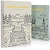 Beautiful Adult Coloring Book Set of 2 for Relaxation - Inspirational Adventures and Landmarks Scenery for the Spirit of Wanderlust - Perfect Stress-Relieving Gift for Women (Journeys & Cities, 2)