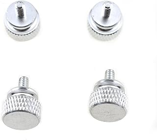 Hahiyo Anodized Aluminum Thumbscrews 6#-32 Thread Size Large Knurled Head Cage Mounts Hand Tighten Easy to Grip and Turn Not Damage Inside Sturdy for Computer Case PCI Slot Motherboard Silver 10pcs
