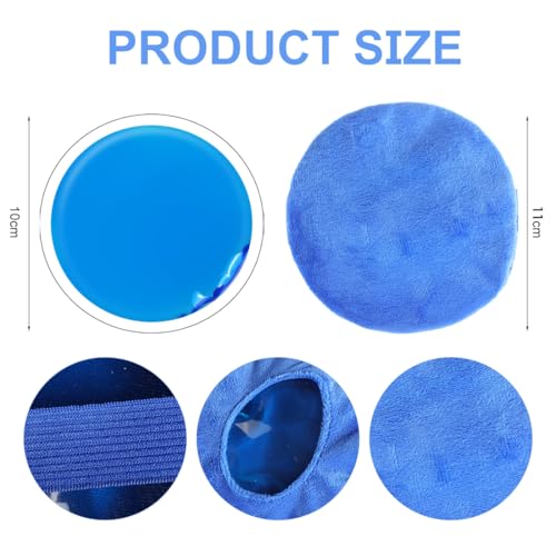 Gel Ice Pack Round Reusable Ice Packs for Injuries Hot and Cold Compress Pain Relief and Swelling Reduction 4 Pcs with 2 Covers