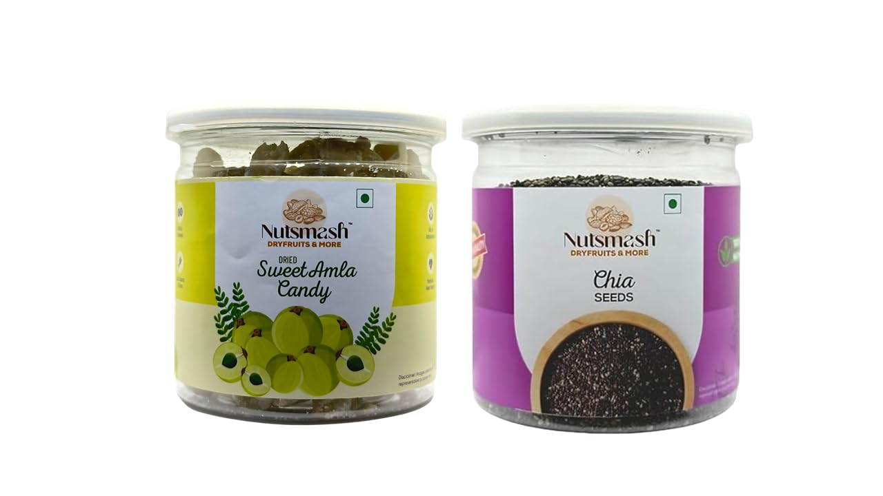 Nutsmash Healthy Dehydrated Fruits Combo of Sweet Amla Candy 200G & Pista-200G-image-49