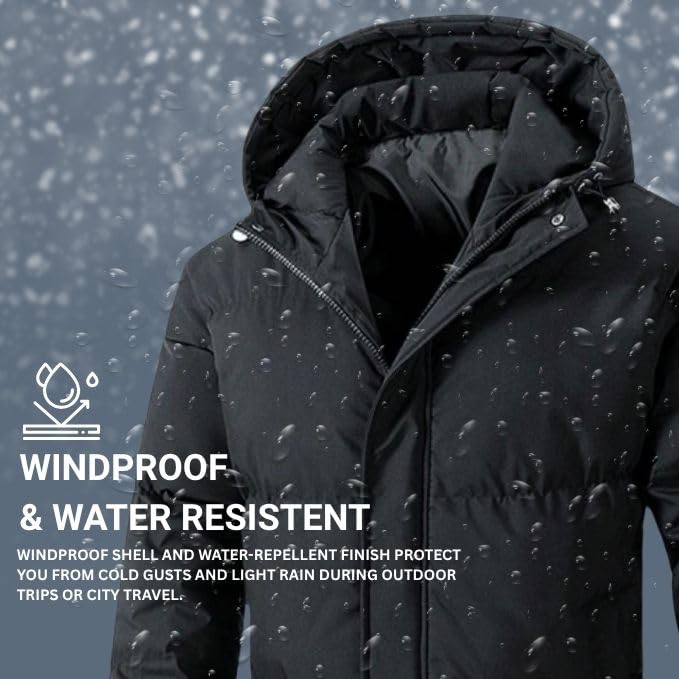 Image of Leriya Fashion Winter Jacket For Men | Puffer Jacket For Man | Mens Hooded Tailored Jackets | Stylish Standard Length Winter Wear for -10C