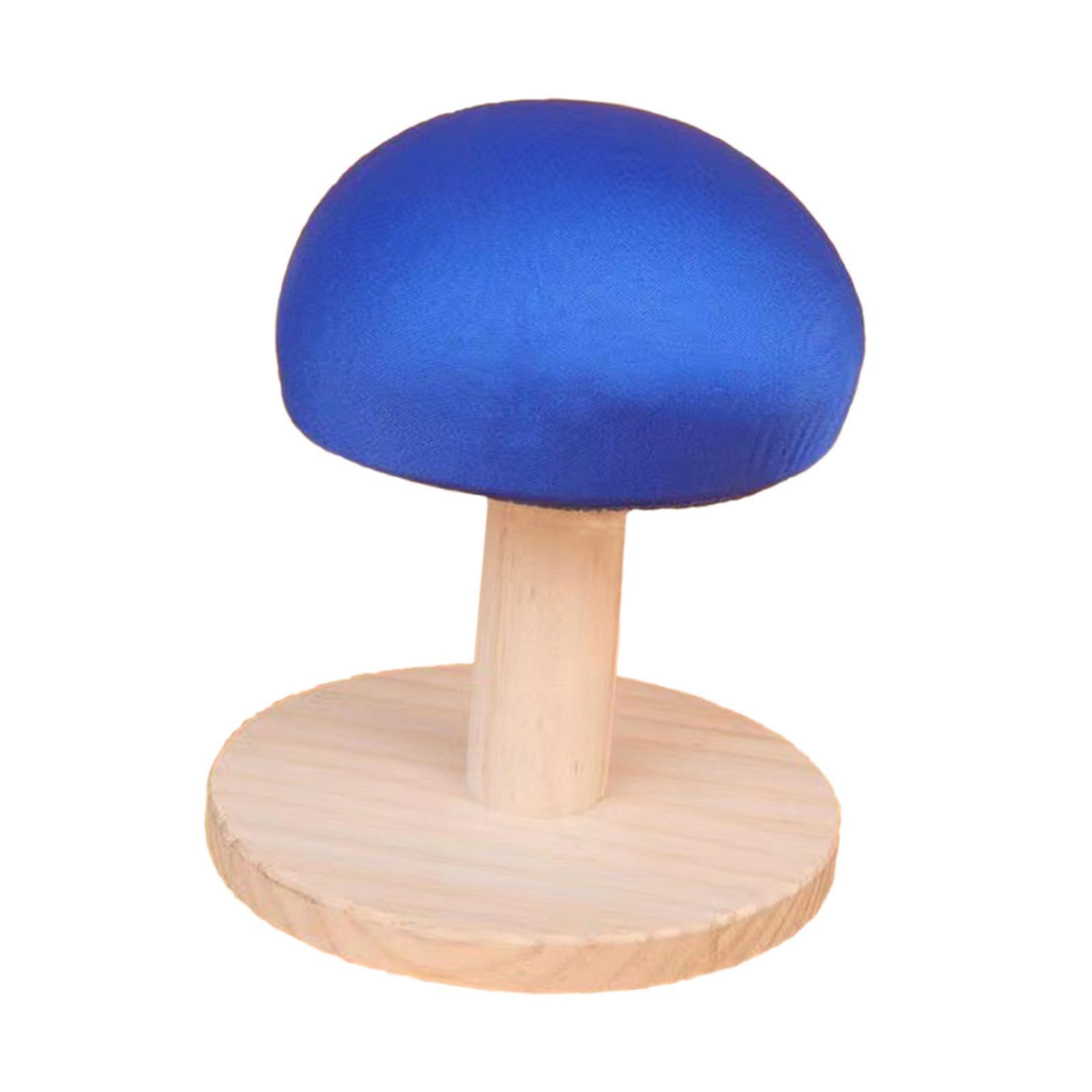 Round Ironing Stool Solid Wood Ironing Pad for Shirts Shoulders Collars Blue| Home| Kitchen-image-38