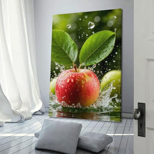 Poster fruits splash eau cuisine décoration salle à manger 50x75