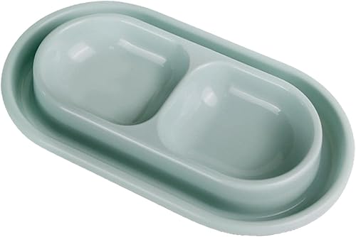 Baoblaze Juego de cuencos de comida y agua para gatos en el exterior, fácil de limpiar, doble tazón de comida para mascotas, juego de cuencos para