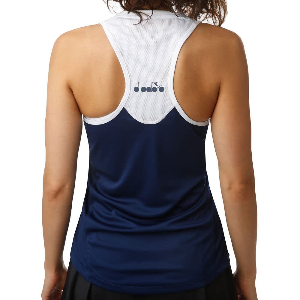 Diadora Womens Court Tank Top Dark Blue White XL Outerwear