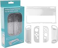 Capa Protetora Dock Flip Case Para Nintendo Switch Oled Joy-con Removível Transparente Branca