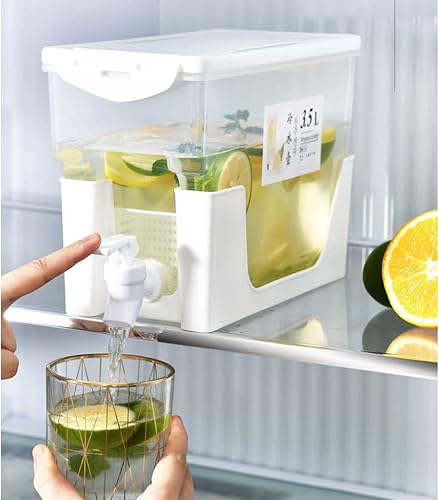 Miniatura 6 de Drink Dispenser Drink Dispenser for Fridge with Spigot Plastic Beverage Dispenser WPlastic Stand Clear Cold Kettle Jar for Water Fruit Juice