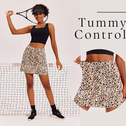 Image of Ekouaer 16 inch Golf Skorts for Woman with Inner Pockets Silicone Grippers Tennis Skirt Quick Dry Athletic Pickleball Skort