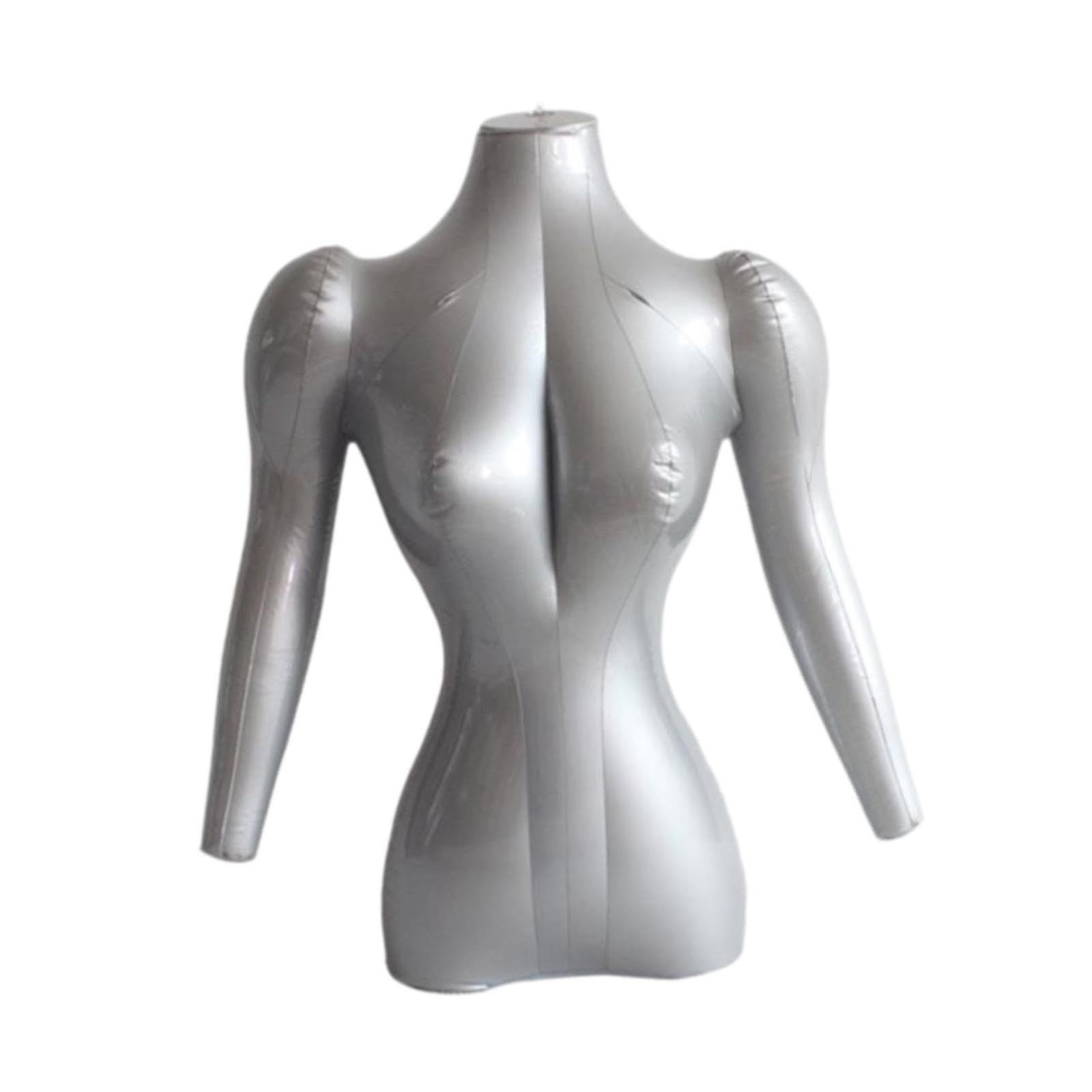 Aufblasbare Halb Torso Shirt Form, Präsentationsmodell, Geschenk, Multifunktionale Bekleidungspräsentationsrequisiten für Schals Und Bademode, Frauen mit Hand