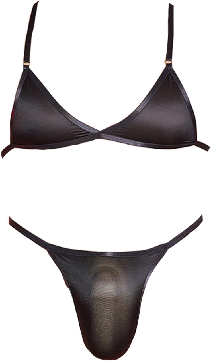 Men Crossdressing Lingerie Clothes, Crossdress Male Apparel Set, Bras Underwear Lace Panties Outfits for Mens Femboy