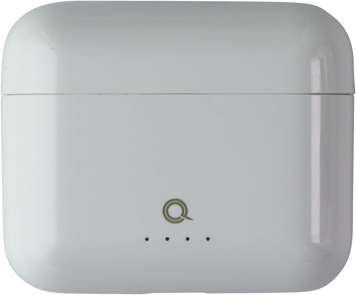 QUIKCELL QAir Stems True Wireless Earbuds, 21+ Hours Playtime, Fast Charging Case, White