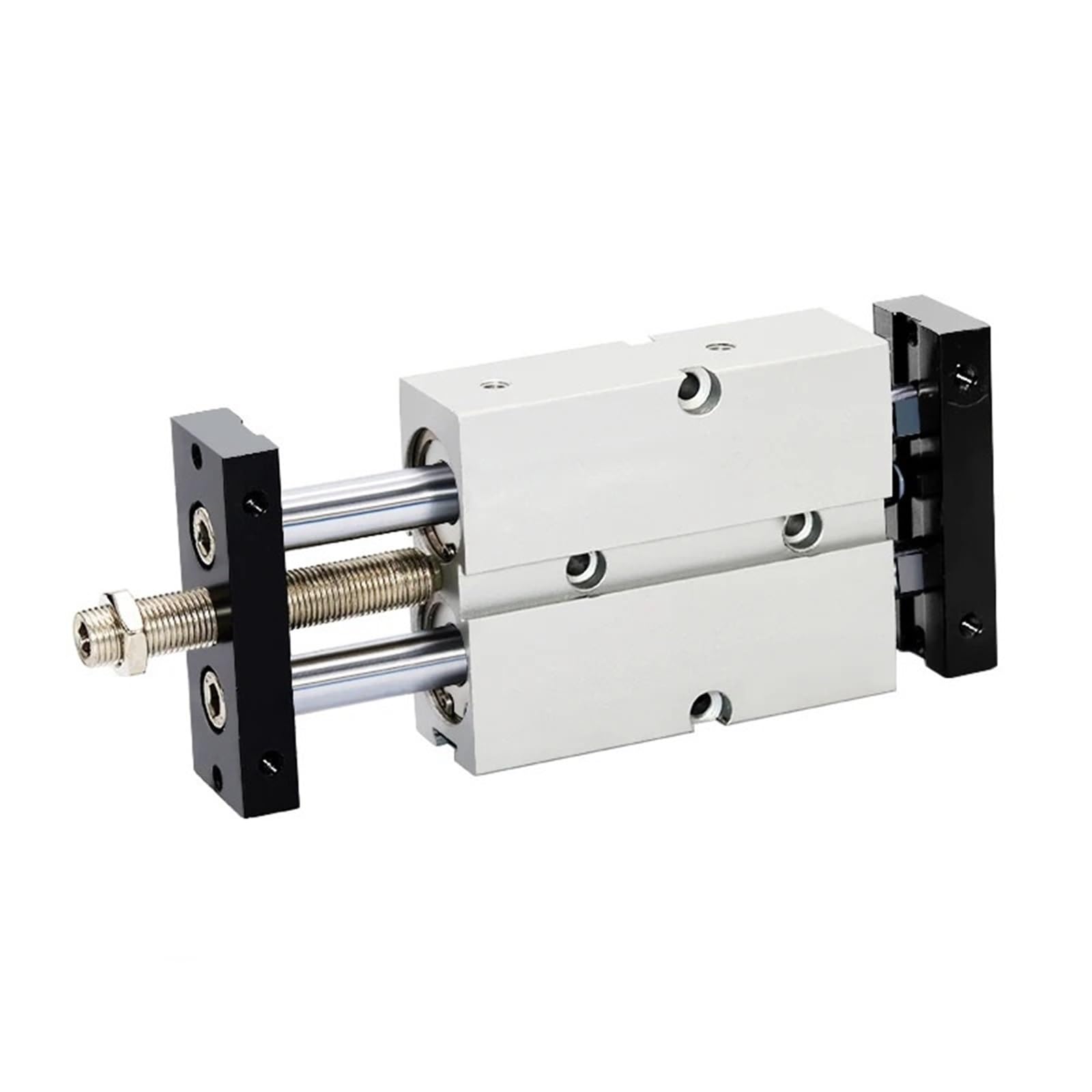 Cilindro neumático de doble varilla TNJ con carrera ajustable de aluminio 8