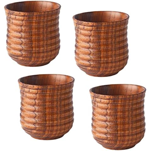 Edearkar Wooden Tea Cups 4 Pack Cover