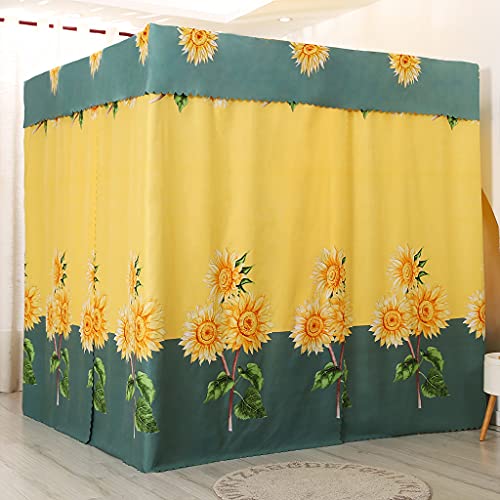 HDSDVNON Cortinas con Dosel Estilo Princesa For Cama, Diseño Floral De 4 Postes For Camas Individuales, Queen Y King, Decoración Azul Marino For Dormitorio(#3,#11)