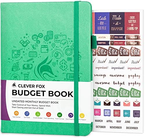 Clever Fox Budget Book  Financial Planner Organizer & Expense Tracker Notebook. Money Planner Account Book for Household Monthly Budgeting and Personal Finance. Compact Size (13.5x19.5cm)  Black