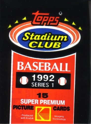 Topps 1992 Stadium Club Series 1 Baseball Cards Pack