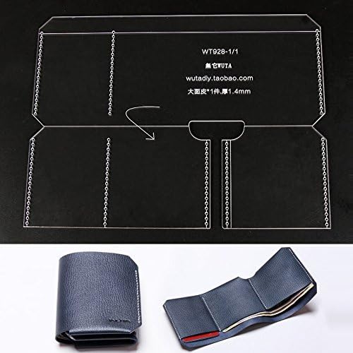 Amazon.com: BAENRCY Short Wallet Acrylic Template Wallet Leather ...
