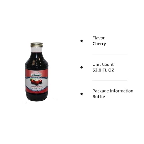 Miniatura 5 de Concentrado de jugo de cereza ácida paquete de 2 botella de vidrio prémium de 16 onzas 100 pura cultivada en Michigan