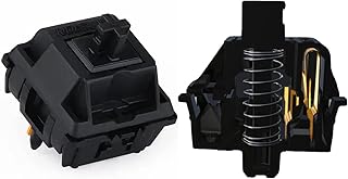 Tugeta Gateron Oil King Switches for Mechanical Keyboard Switches 5 Pin Linear Silent Switches Pre Lubed Keyboard Switches (Black105PCS)
