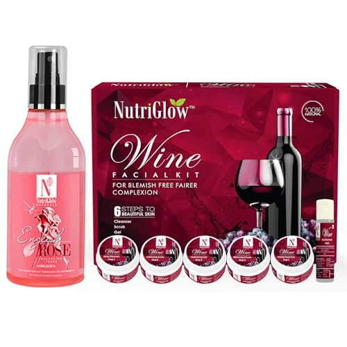 Kit Facial Vin Rouge éclat du visage et tonique rose anti-imperfections
