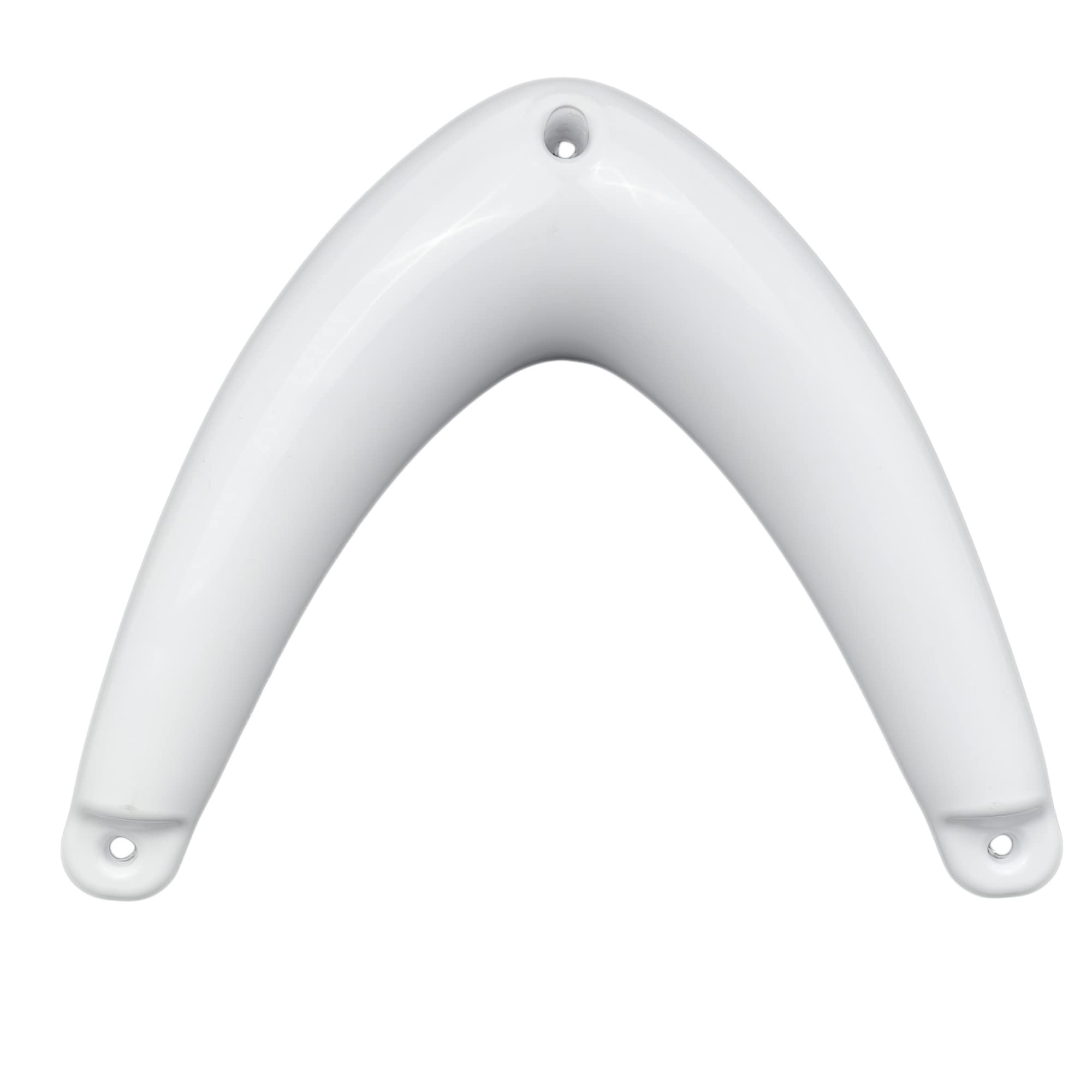 GATE14® Parabordo di Prua Angolare in Plastica Bianco con Valvola di Gonfiaggio