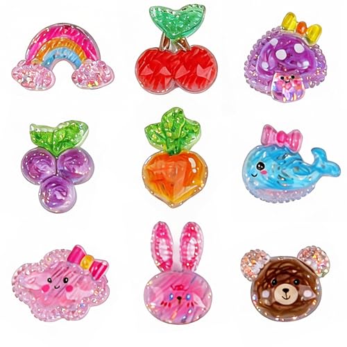 Imanes decorativos de animales y frutas 9 piezas miniatura 1