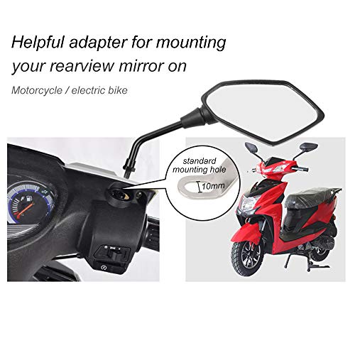 Peças de bicicleta, Andoer Adaptador de espelho retrovisor GUB para motocicleta suporte para montage