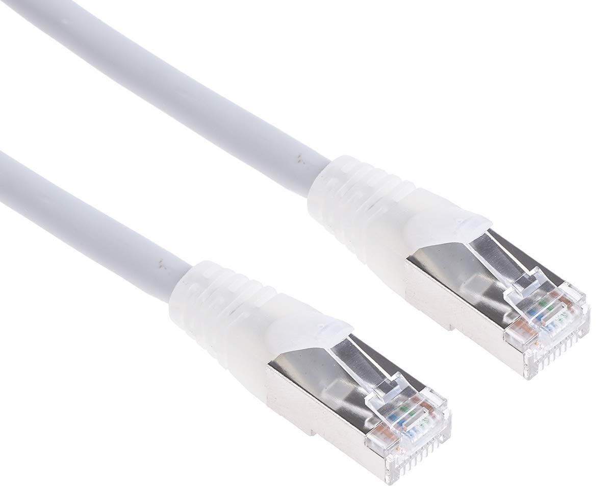 RS PRO Kabel Ethernet Cat.6a, 10 m, szary kabel krosowy, A RJ45 S/FTP, B RJ45, LSZH