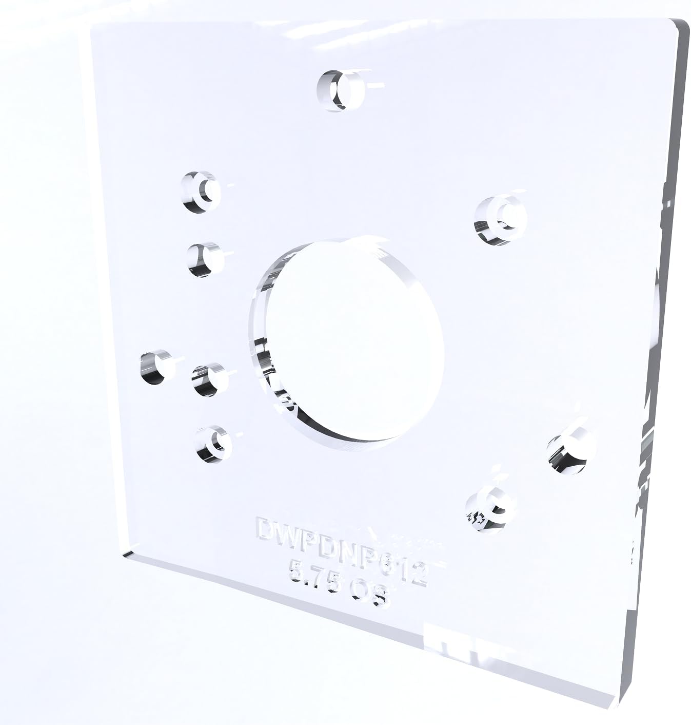 Fastfish 3/8"" Thick 5.75"" square baseplate upgrade with a 2"" opening for Dewalt DNP612, DWPDNP612