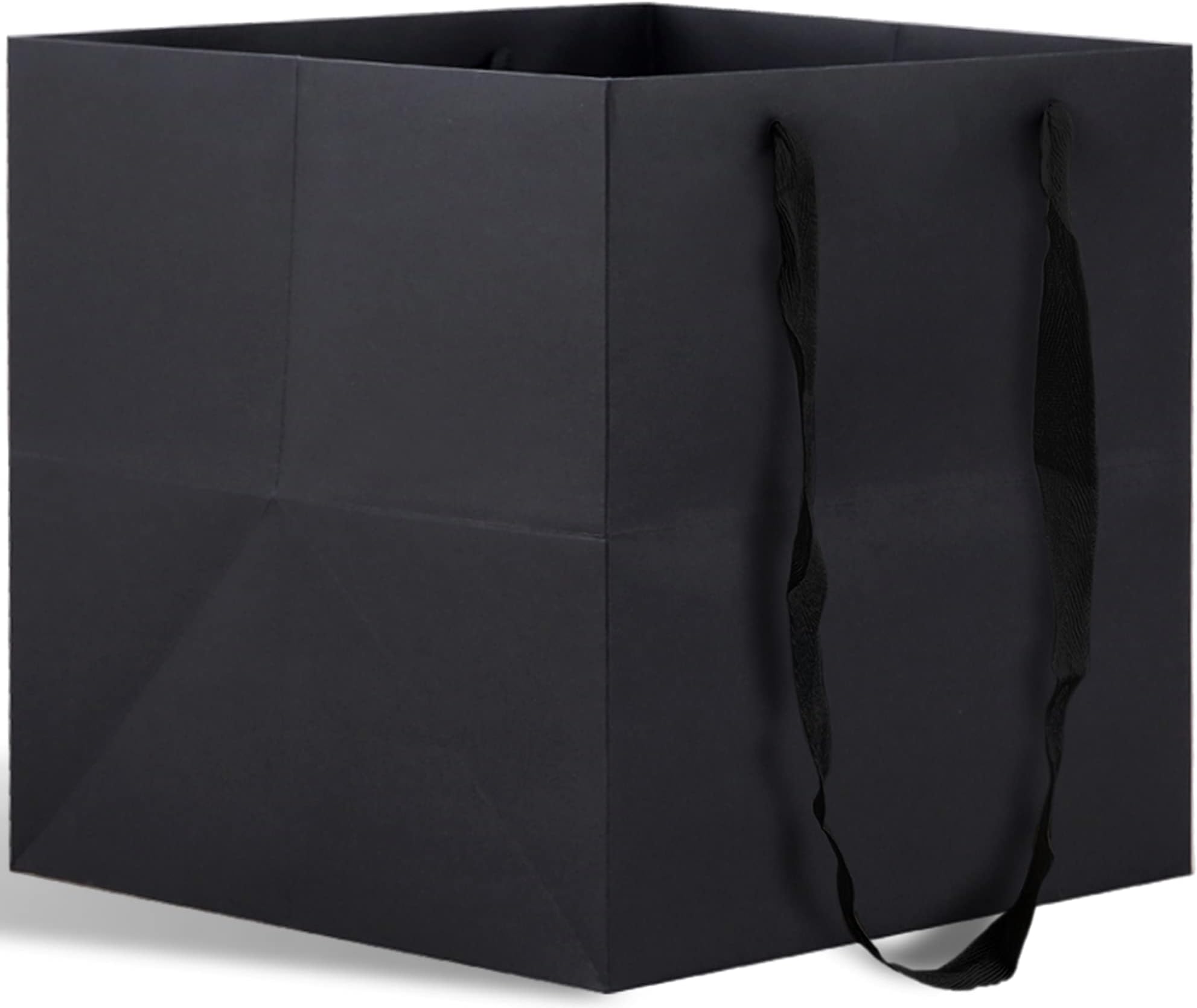 200 Black Chevron Paper Gift Bags - 8.5x11 Inch Flat Shopping Bags