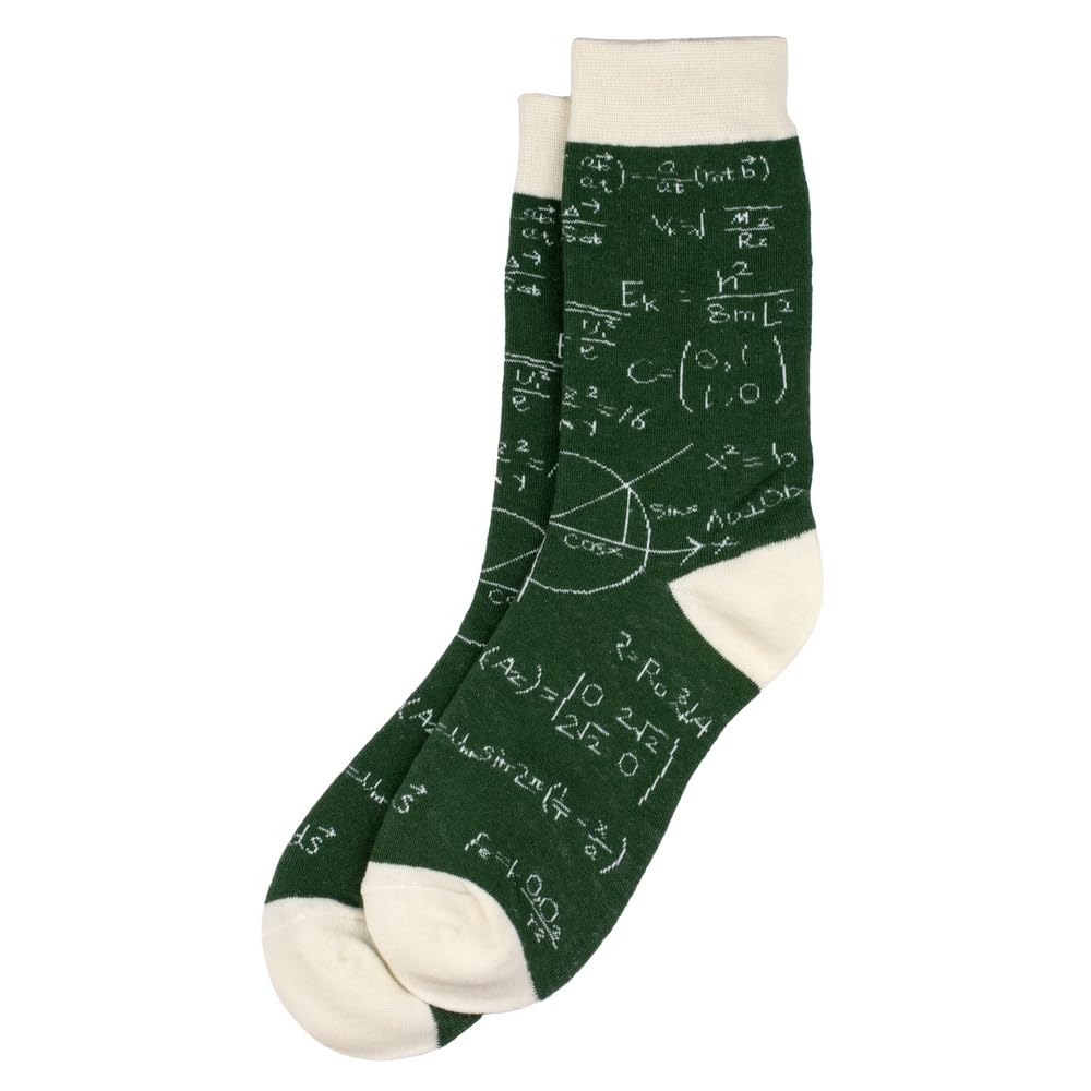 JOE COOL Socks cotton & spandex blackboard mathematics green