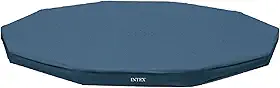 INTEX 28031E Capa de piscina: Para piscinas redondas de metal de 3,6 m – Inclui laço de corda – orifícios de drenagem – saliência de 25,4 cm – Ajuste confortável