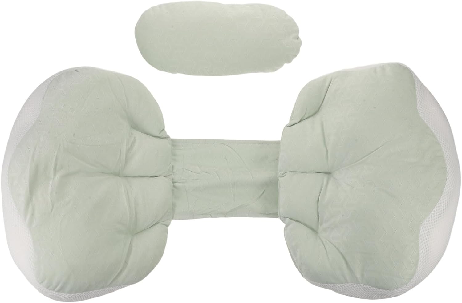 Yardwe Adjustable Maternity Pillow for Pregnant Women, Green Color Belly and Back Support Cushion with Breathable Cover, Full Body Side Sleeping Comfort Pillow for Pregnancy Relief