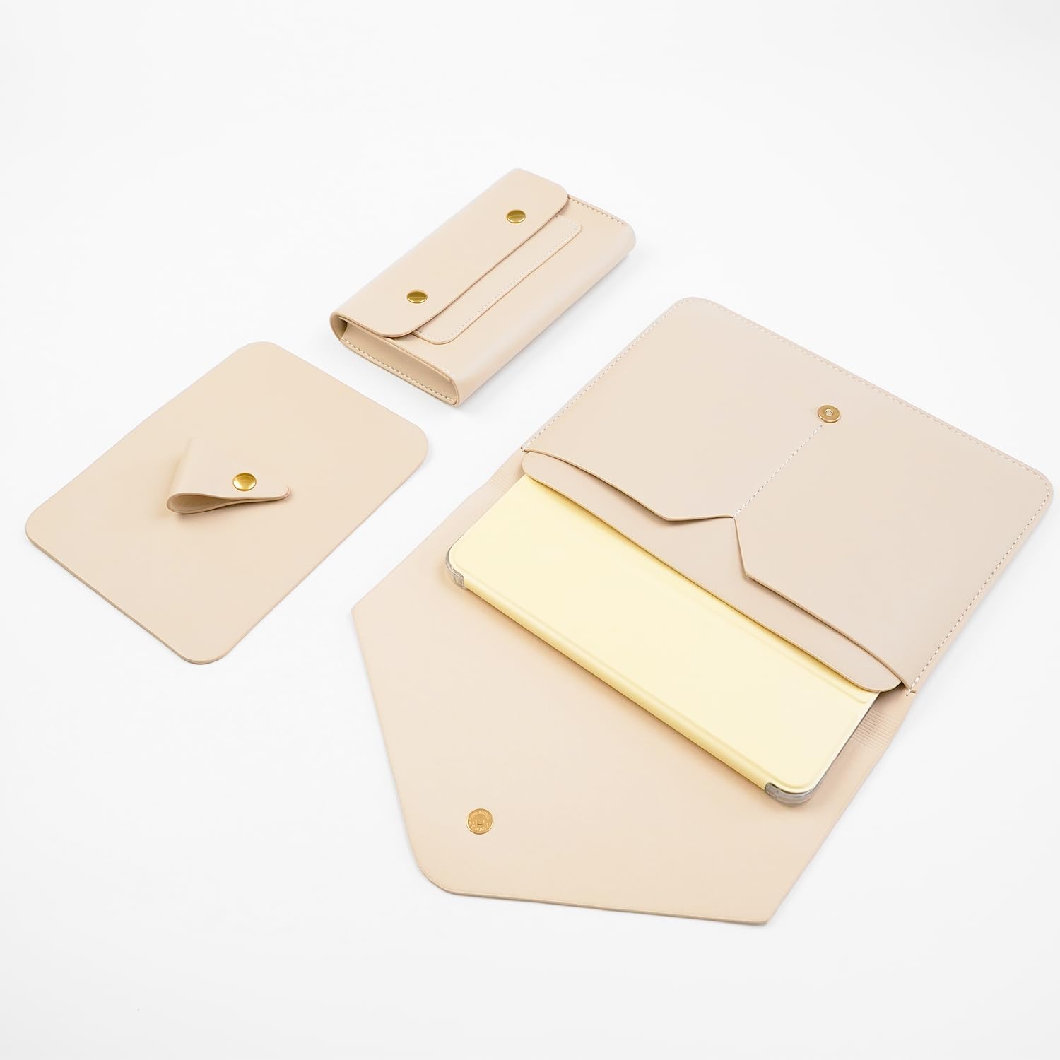 Tablet Sleeve 9.7-11Inch Compatible with iPad Pro 11,iPad 10th,Surface Go 3 10.5,iPad Air with Small Pouch, Mouse Pad and Cord Organizer, Color Beige - Image 4