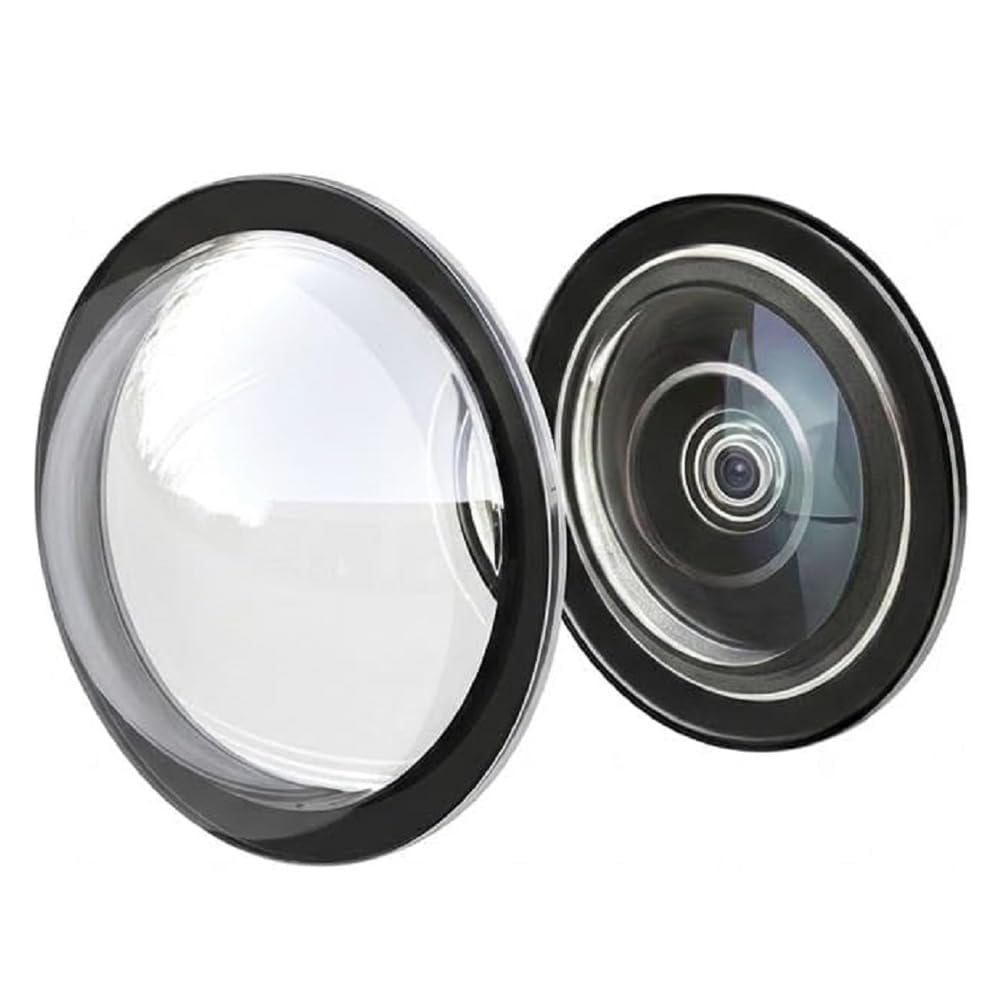 YDSTNiu 2 Pcs Reversing Camera Dome Cover for Ford Mustang Fastback/Convertible 6 (VI) I 2014-2017,Acrylic Clear Waterproof Dustproof Anti-Scratch Parking Assist Safety Lens Guard