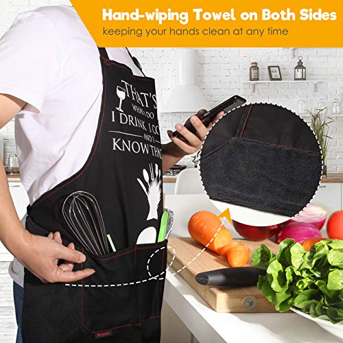 Briteree Funny Aprons For Women With Pockets, Gifts For Him - Kitchen Cooking Apron With 3 Pockets Gifts For Dad #TOP1