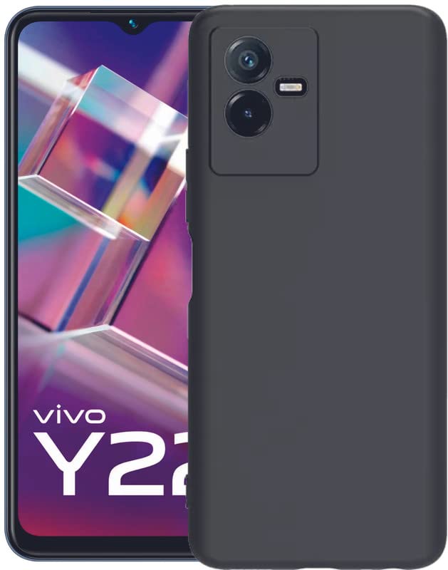 Prime Retail Shock Proof Back Cover for Vivo Y22 4G Matte Soft Silicon